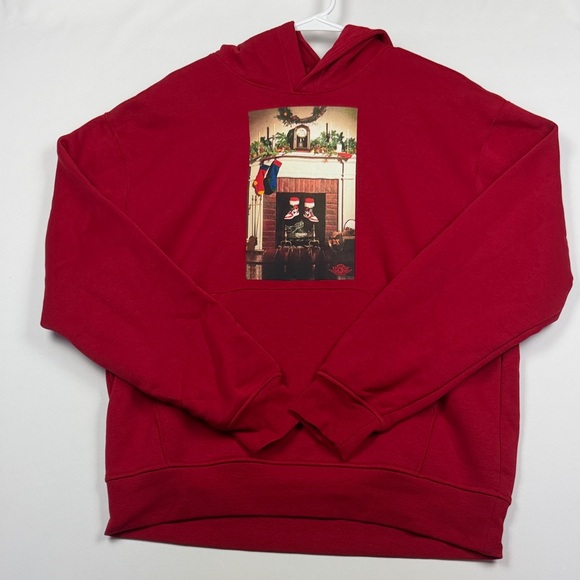 Jordan Festive Red Hoodie Men’s Medium NWT - Picture 4 of 10